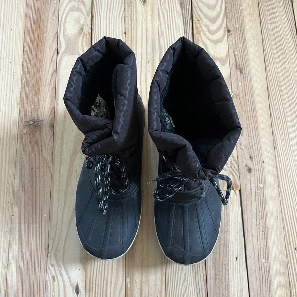 Pajar Canada‎ Kids 5Y Waterproof Snow Boots Black Leopard Print -40C Rated EU 37